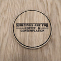 Laser cut wooden coaster personalised. Hopper coffee quote