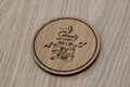 Laser cut wooden coaster personalised. marauders map