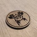 Laser cut wooden coaster personalised. Horde Axe