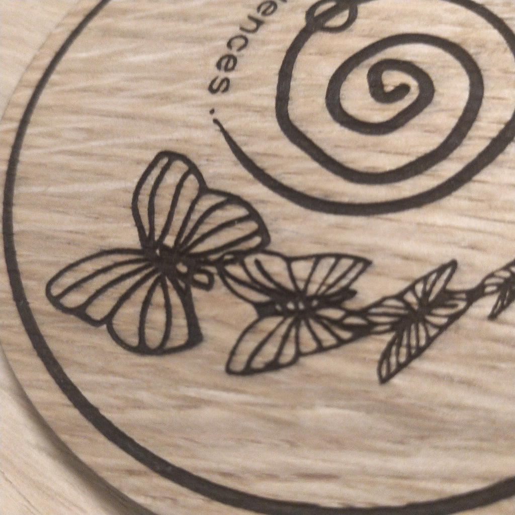 Laser cut wooden coaster personalised. Life is strange butterfly time rewind consequences LGBT