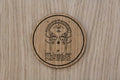Laser cut wooden coaster personalised. LOTR lord of rings door of durin