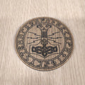 Laser cut wooden coaster personalised. Thor Hammer Mjolnir Nordic Viking