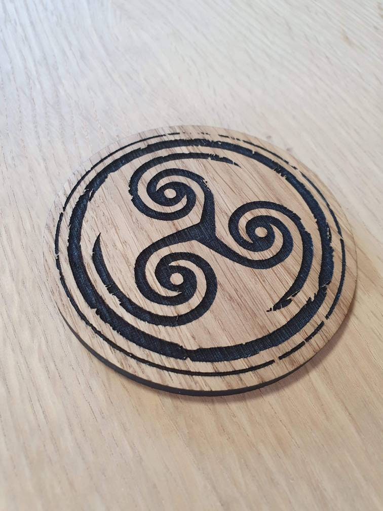 Make your own set of Laser cut Nordic themed wooden coasters for Viking lovers lasercut