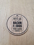 Laser cut wooden coaster. Parks Recreation Ron Swanson regret nothing - Unique Gift lasercut