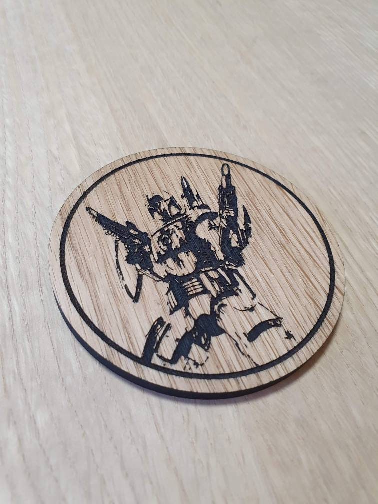 Laser cut wooden coaster personalised. This is the way