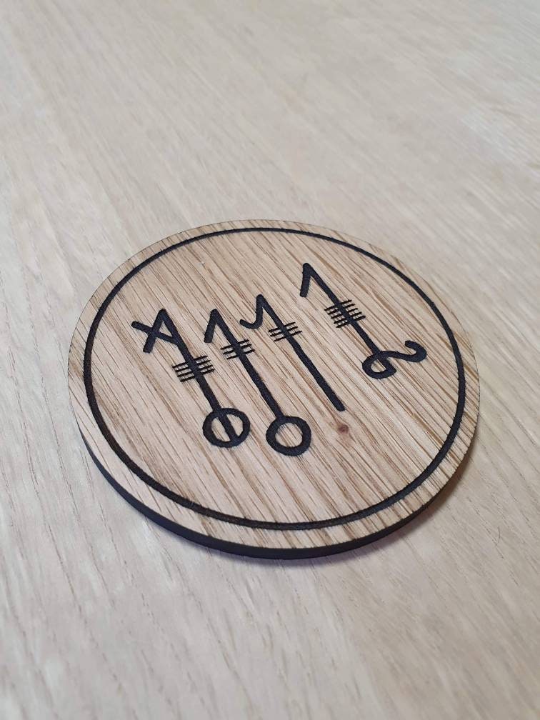 Make your own set of Laser cut Nordic themed wooden coasters for Viking lovers lasercut