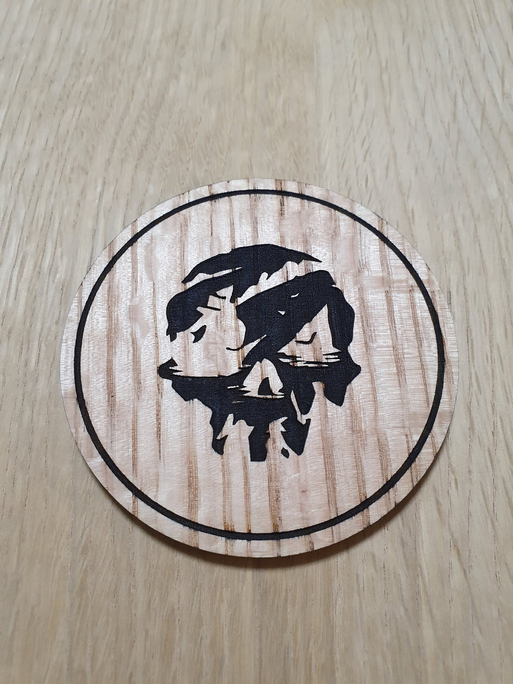 Laser cut wooden coaster. pirate skull - Unique Gift lasercut