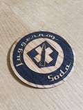 Laser cut wooden coaster. duty call Juggernog Soda Perk - Unique Gift lasercut