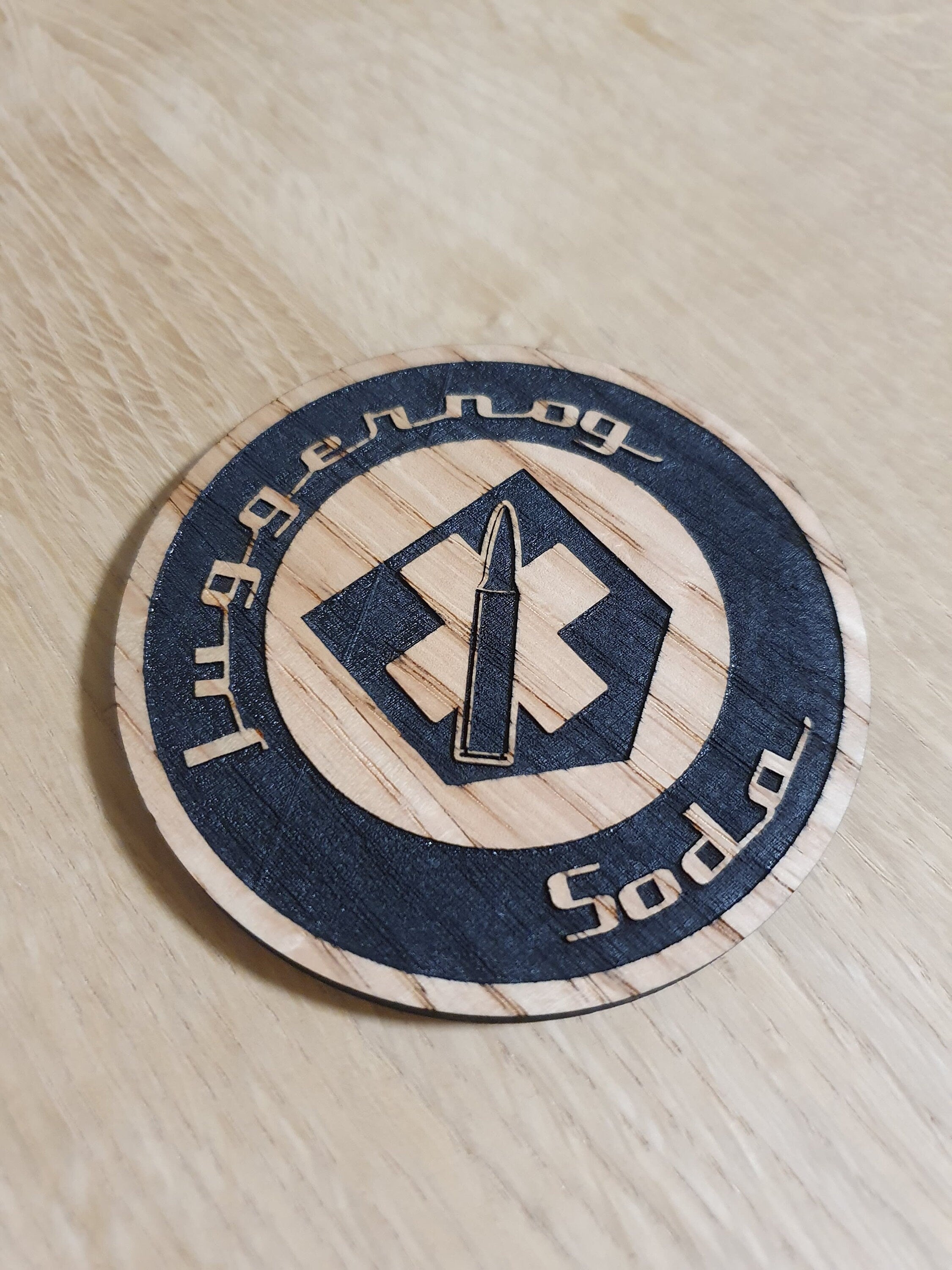 Laser cut wooden coaster. duty call Juggernog Soda Perk - Unique Gift lasercut