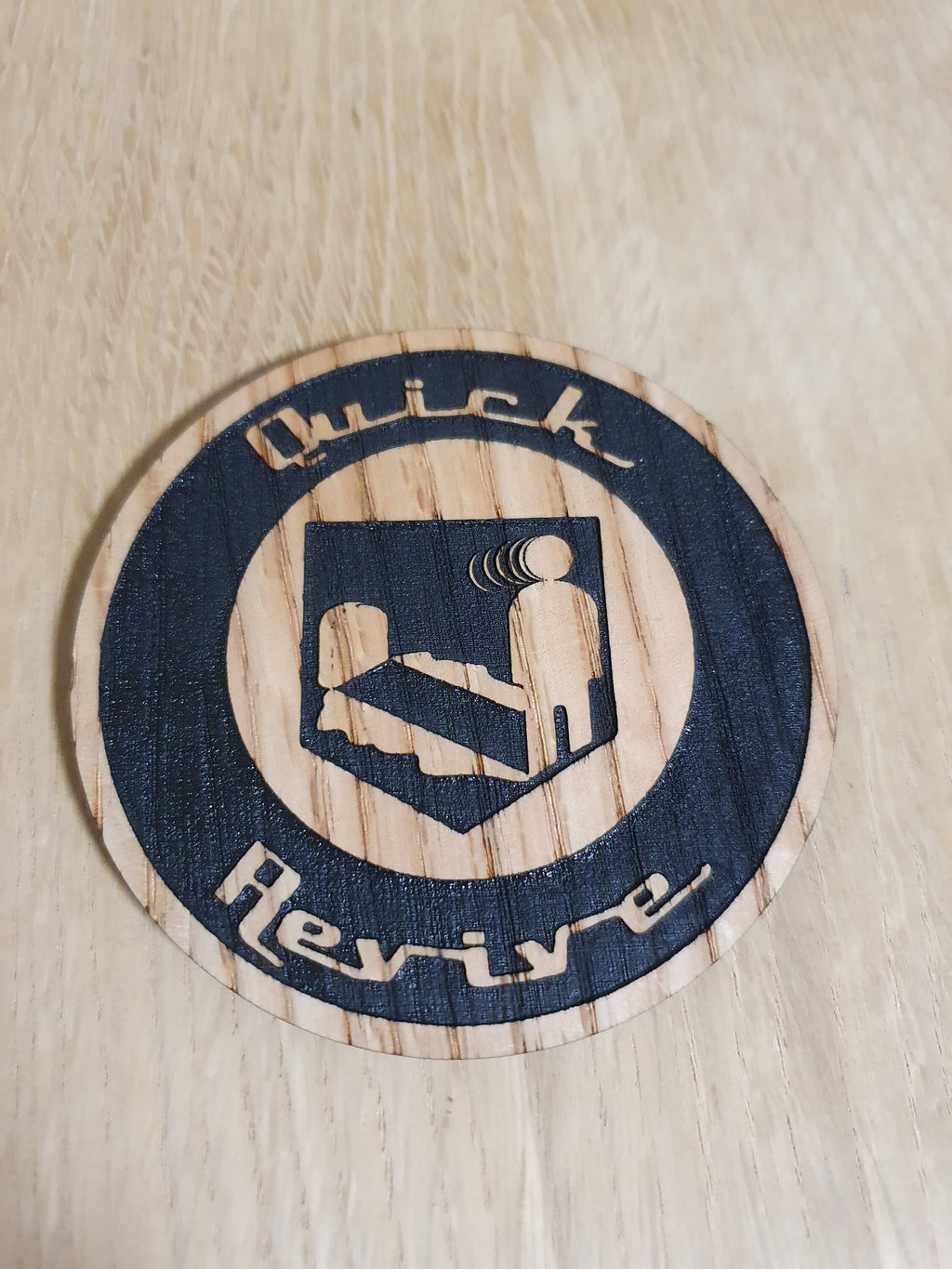 Laser cut wooden coaster. duty call Quick Revive Perk - Unique Gift lasercut