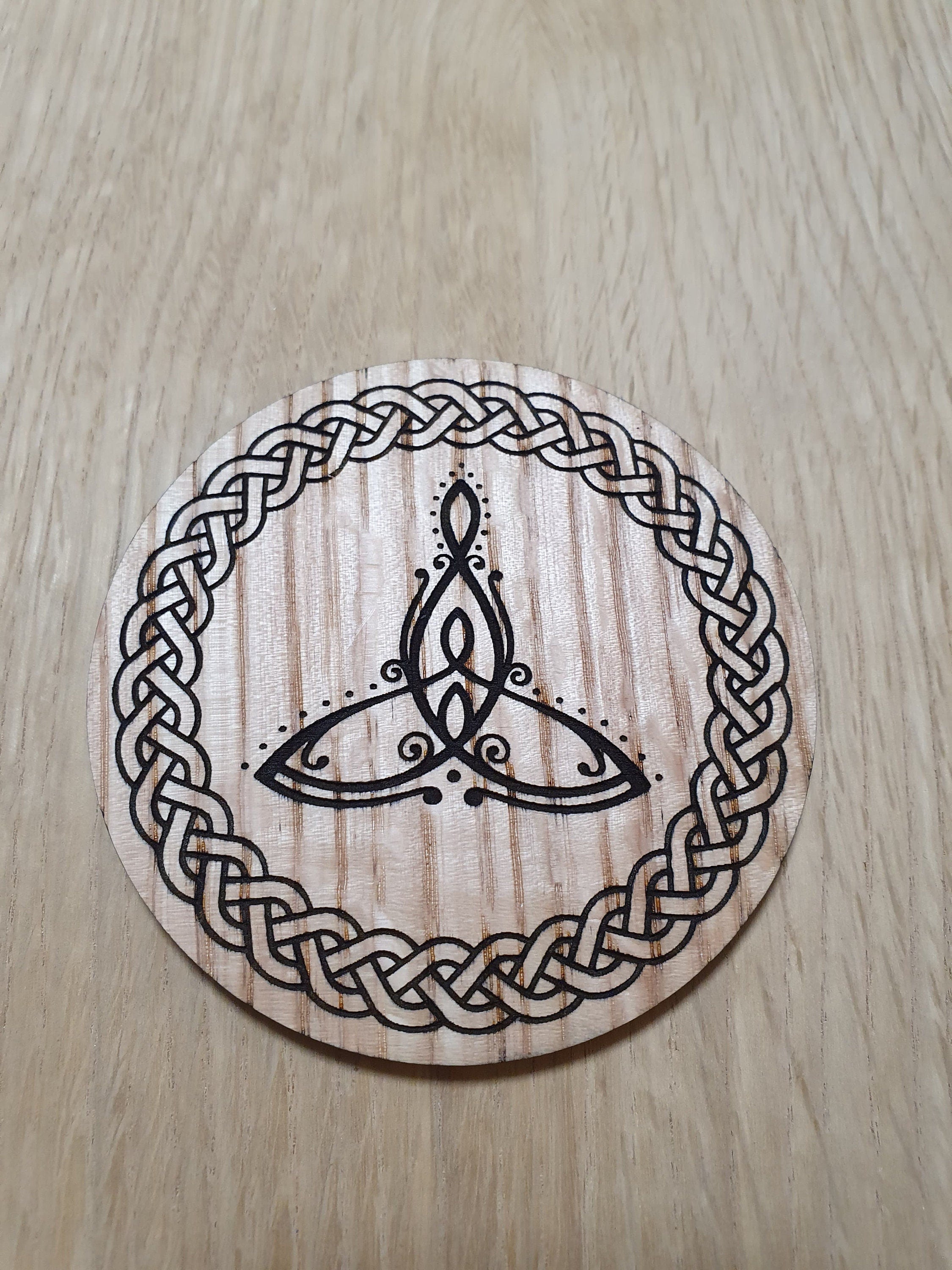 Laser cut wooden coaster. Celtic Knot - Unique love Gift lasercut