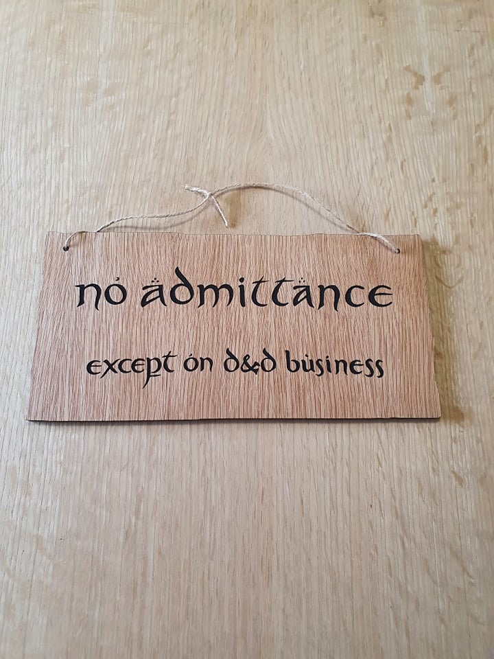 Lasercut wooden sign. Dungeons and Dragons, - Unique Gift