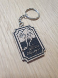 Lasercut wooden keyring keychain. Green Dragon Pub - Unique Gift
