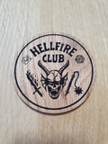 Laser cut wooden coaster. HellFire Dungeons and Dragons Club - Unique Gift lasercut