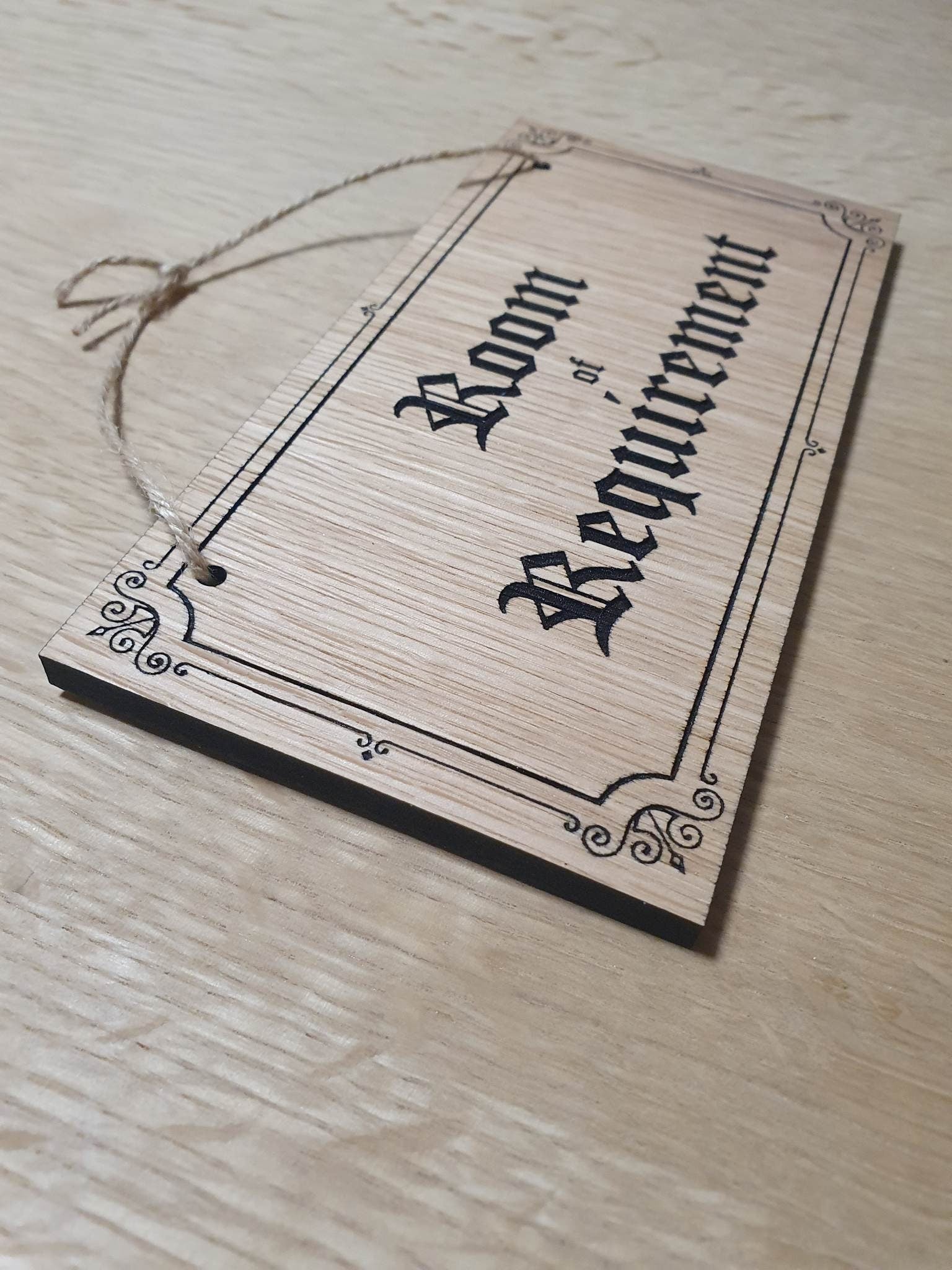 Lasercut wooden sign. Room of Requirement - Unique Gift