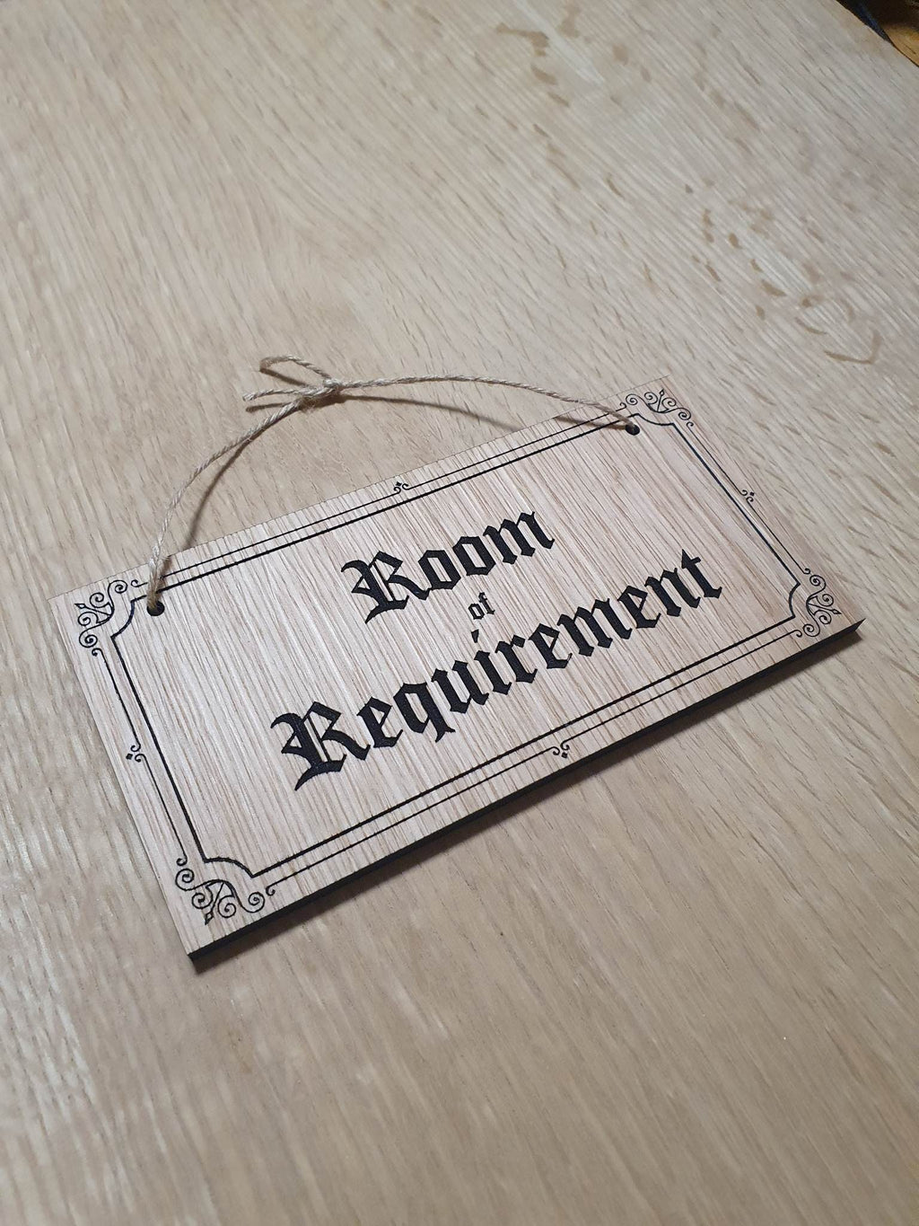 Lasercut wooden sign. Room of Requirement - Unique Gift