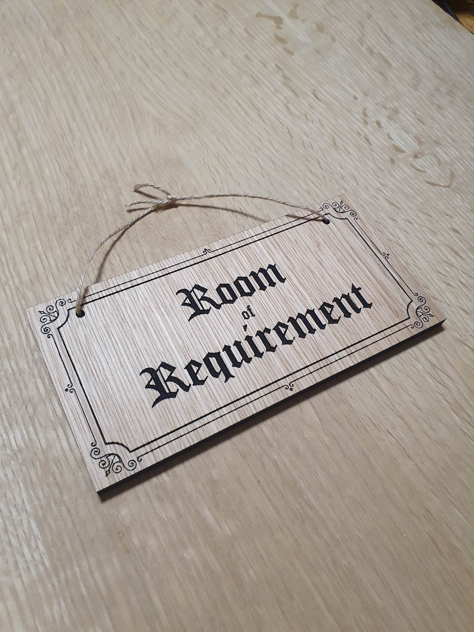 Lasercut wooden sign. Room of Requirement - Unique Gift