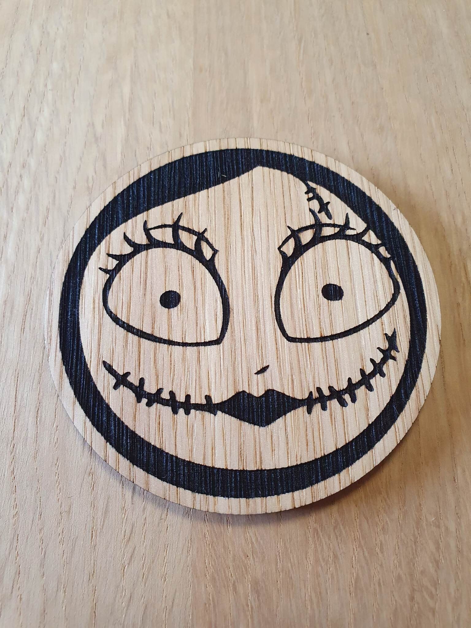 Laser Cut Sally Coaster: Nightmare Before Christmas, Oak Veneer