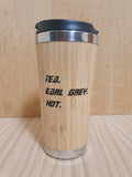 Lasercut Travel Mug - S-Steel with 100% Bamboo exterior - Star Trek Tea Earl grey - Unique Gift