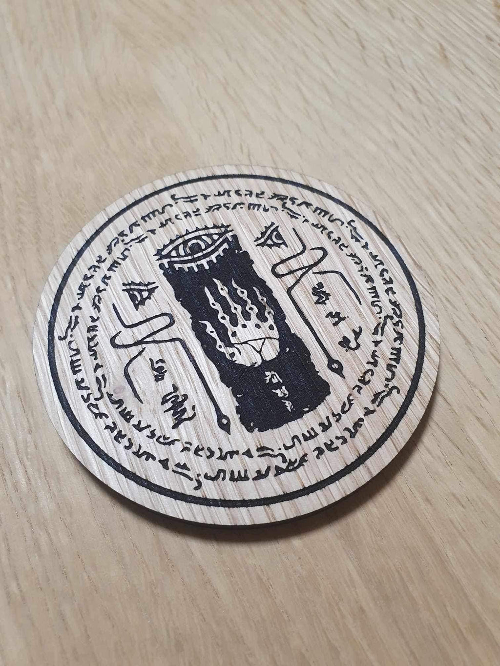 Laser cut wooden coaster. Legend Link Totk Design - Unique Gift lasercut