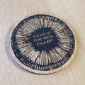 Laser cut wooden coaster. Dune Fear mind killer quote - Unique Gift lasercut