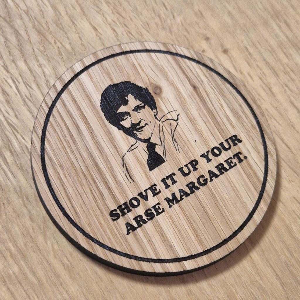 Mr G Quote Laser Cut Oak Coaster - Summer Heights High Fan Gift