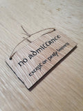 Lasercut wooden sign personalised  LOTR Party Business , 13cm x 6.5 cm