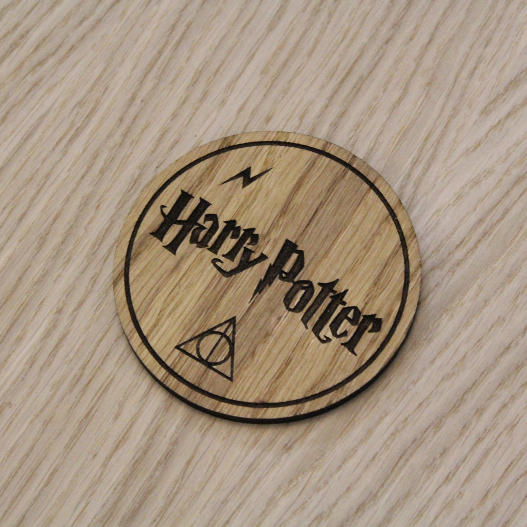 Laser cut wooden coaster. hP fanart