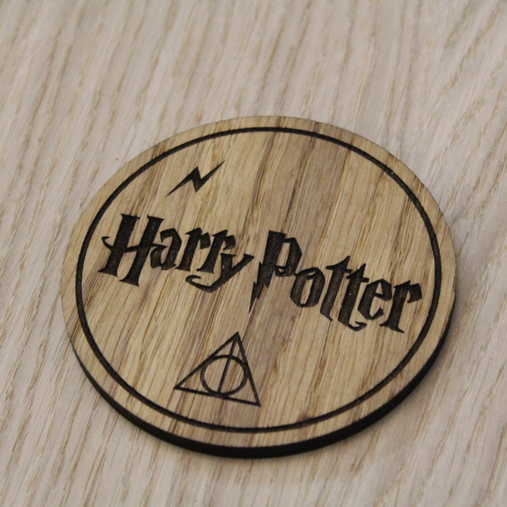 Laser cut wooden coaster. hP fanart