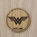 Laser cut wooden coaster. Wonder Woman
