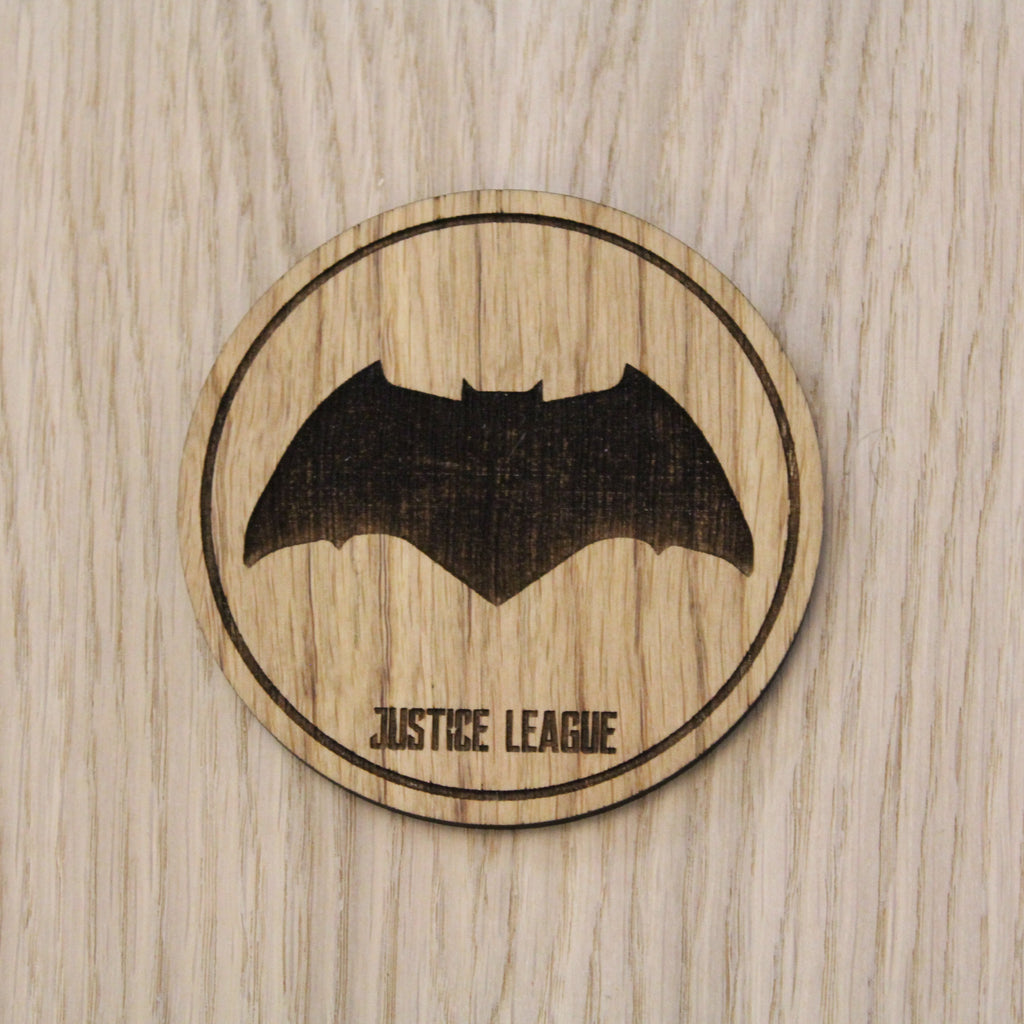 Laser cut wooden coaster. Batman