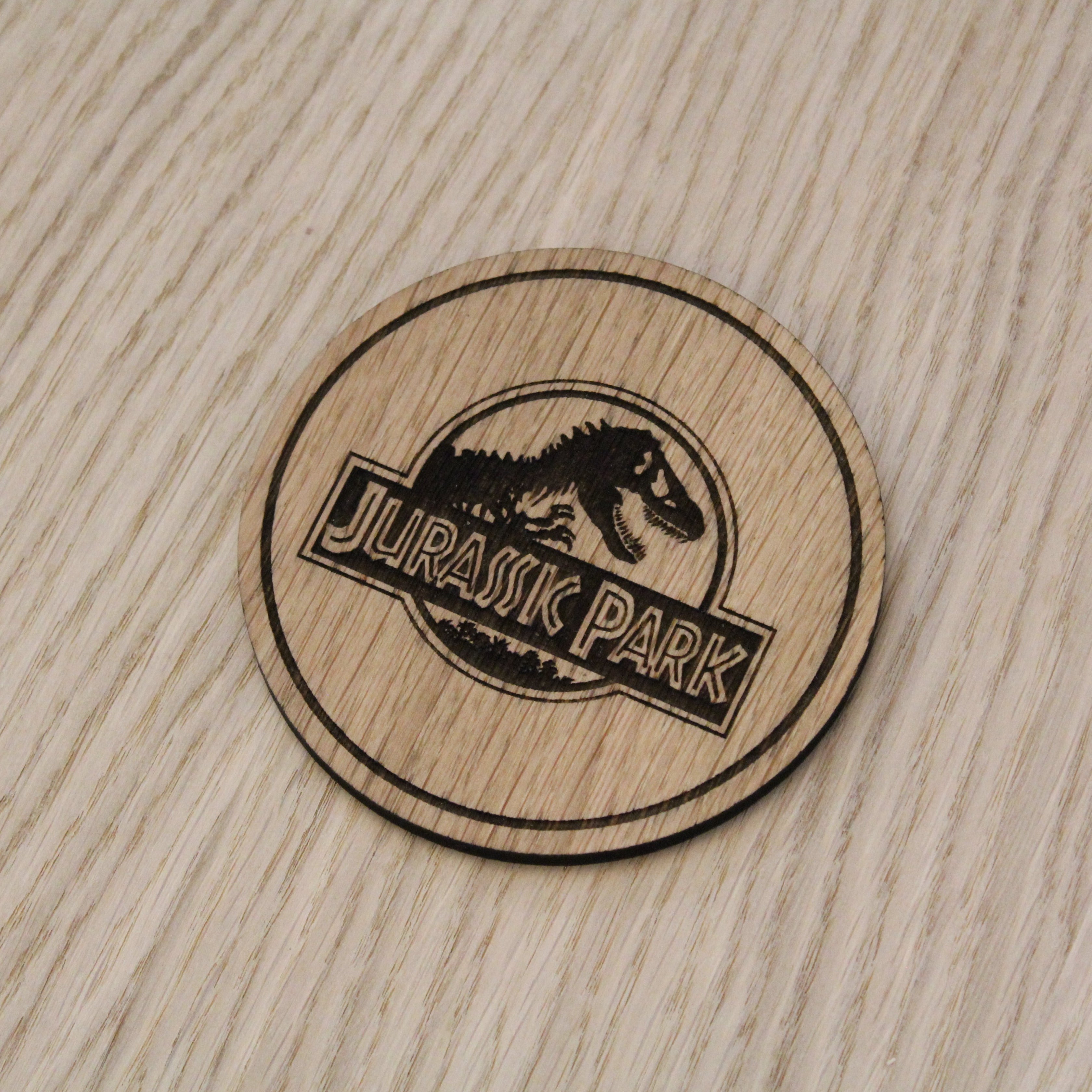 Laser cut wooden coaster. JPark