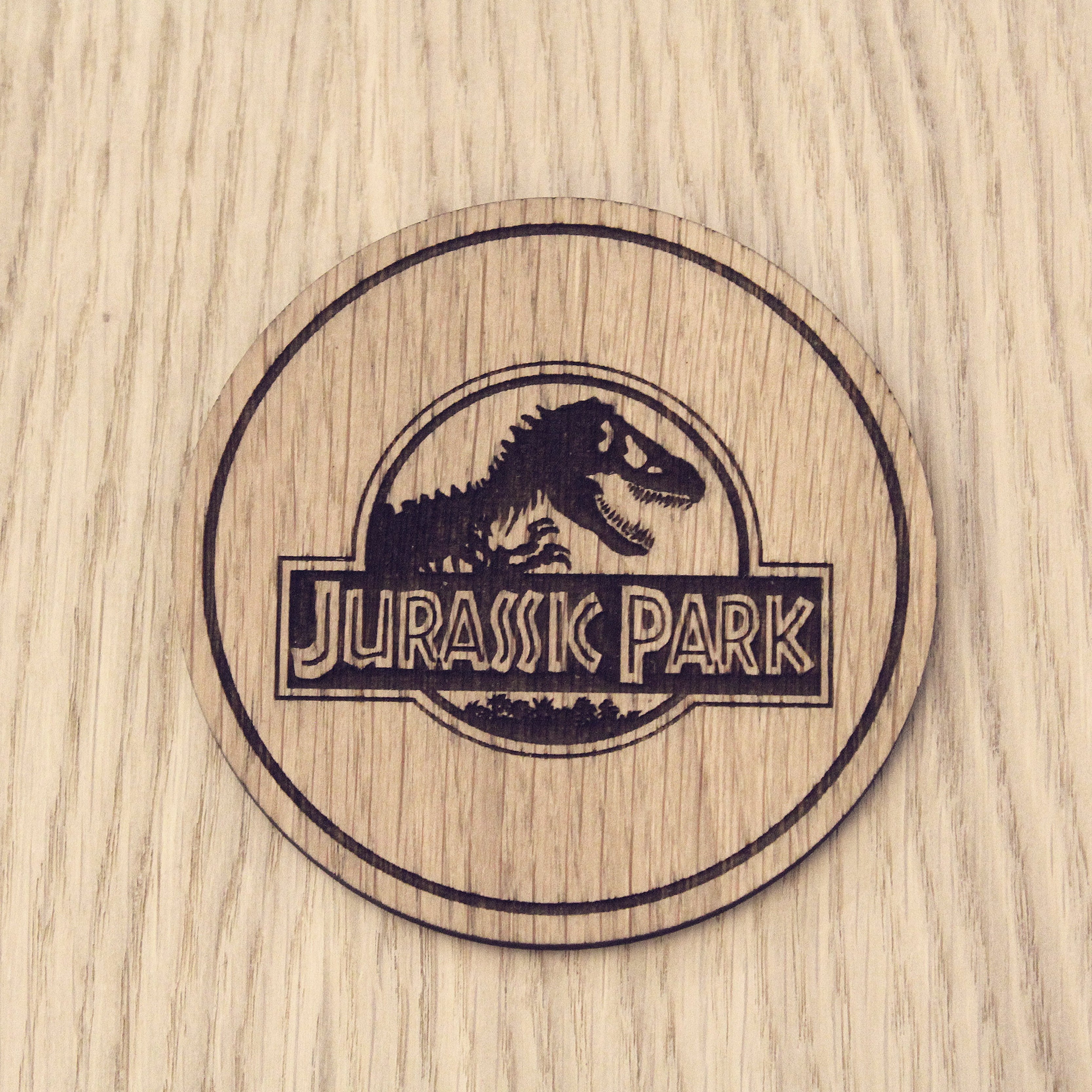 Laser cut wooden coaster. JPark