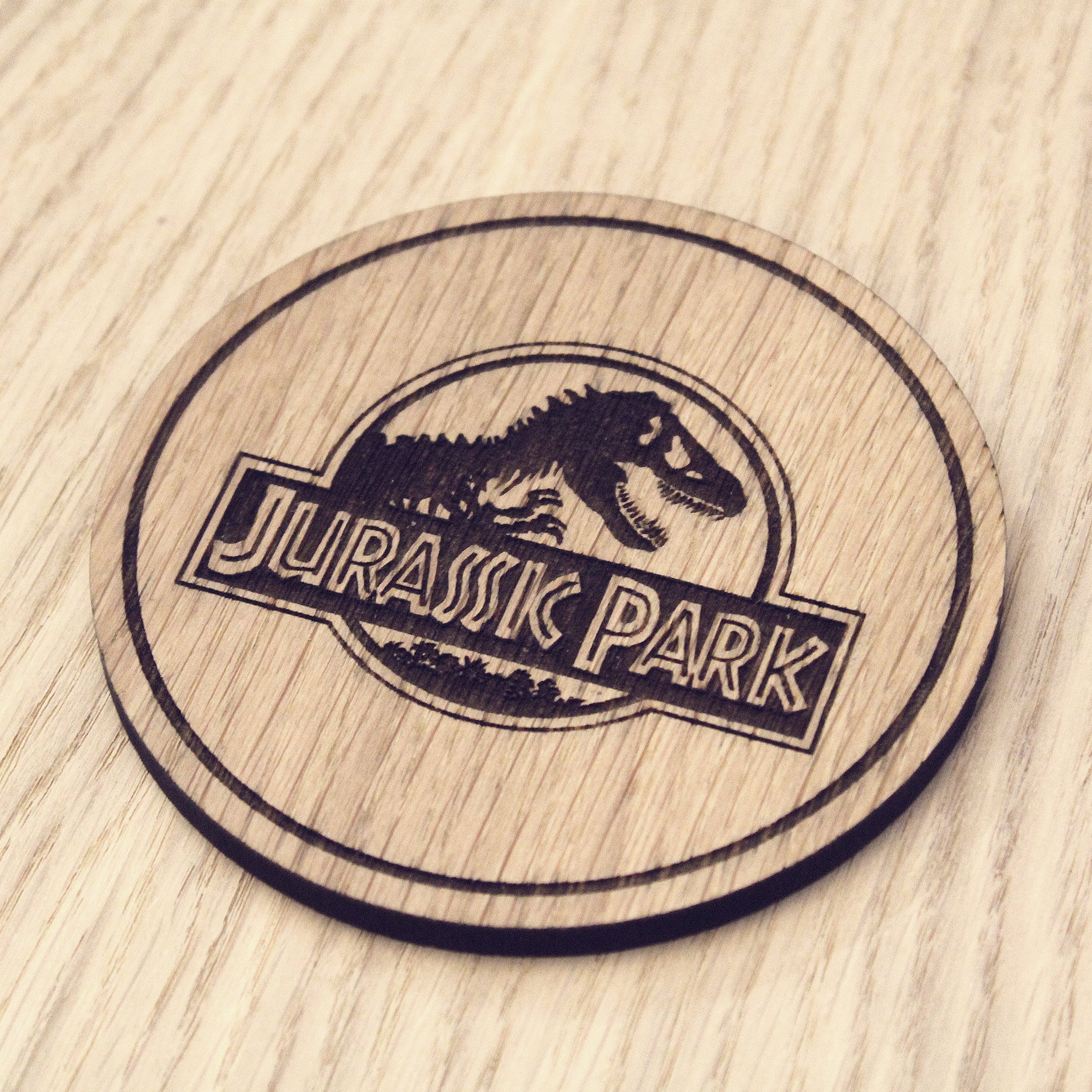 Laser cut wooden coaster. JPark