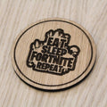 Laser cut wooden coaster personalised. Eat Sleep Repeat