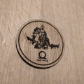 Laser cut wooden coaster. God of war Kratos