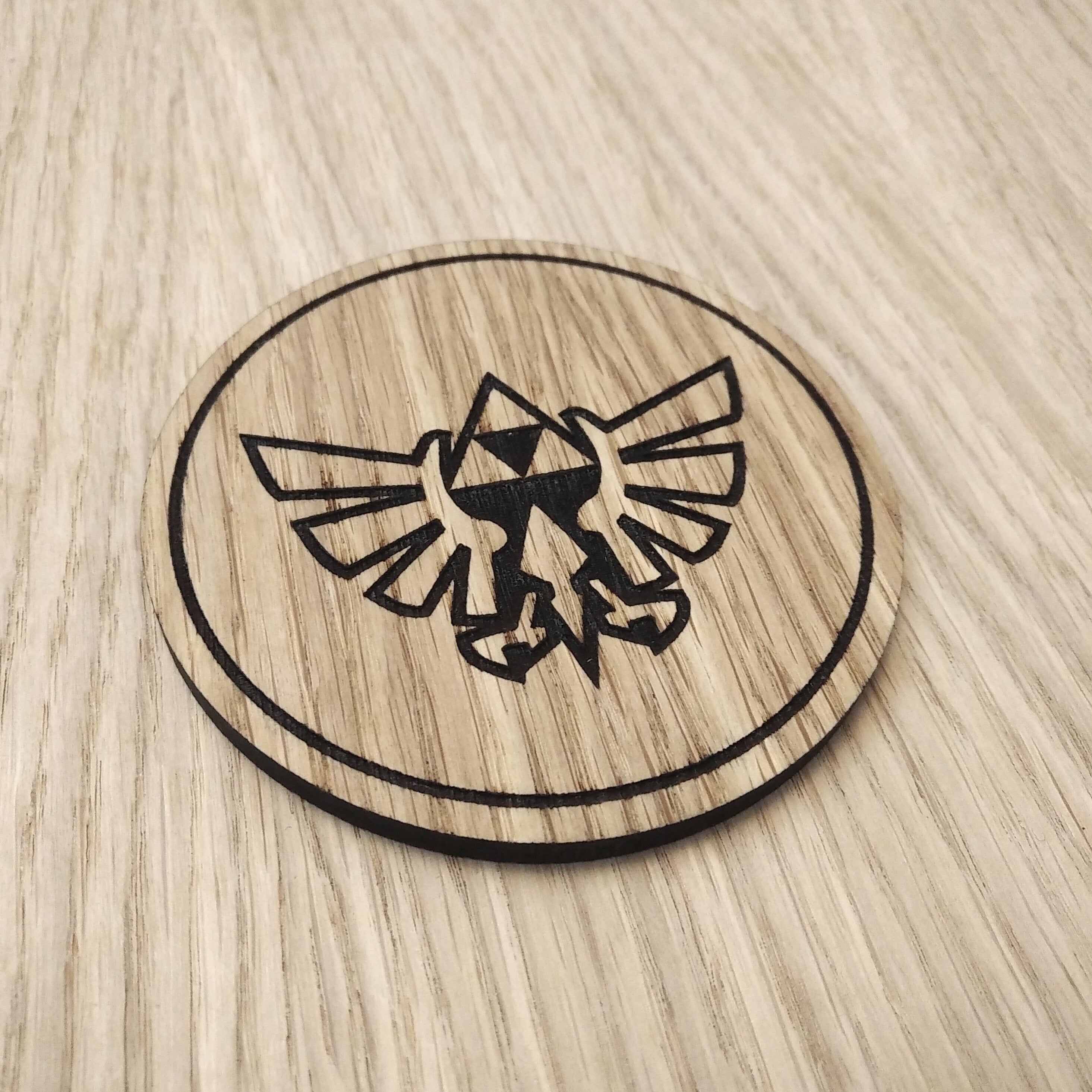 Laser cut wooden coaster personalised. Legend Design