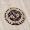 Laser cut wooden coaster. Manchester United