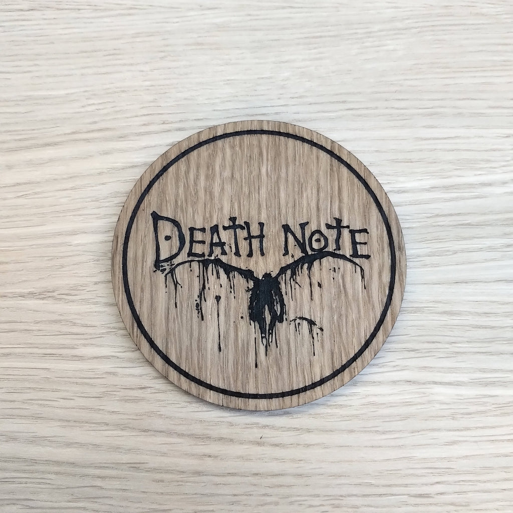 Laser cut wooden coaster. Death Note