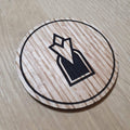 Laser cut wooden coaster personalised. Skyrim Location Marker