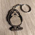 Lasercut wooden keyring keychain. pet Porg