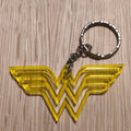 Lasercut acrylic keyring keychain. Wonder Woman