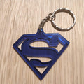 Lasercut acrylic keyring keychain. Superman