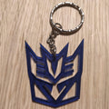 Lasercut acrylic keyring keychain. Decepticon