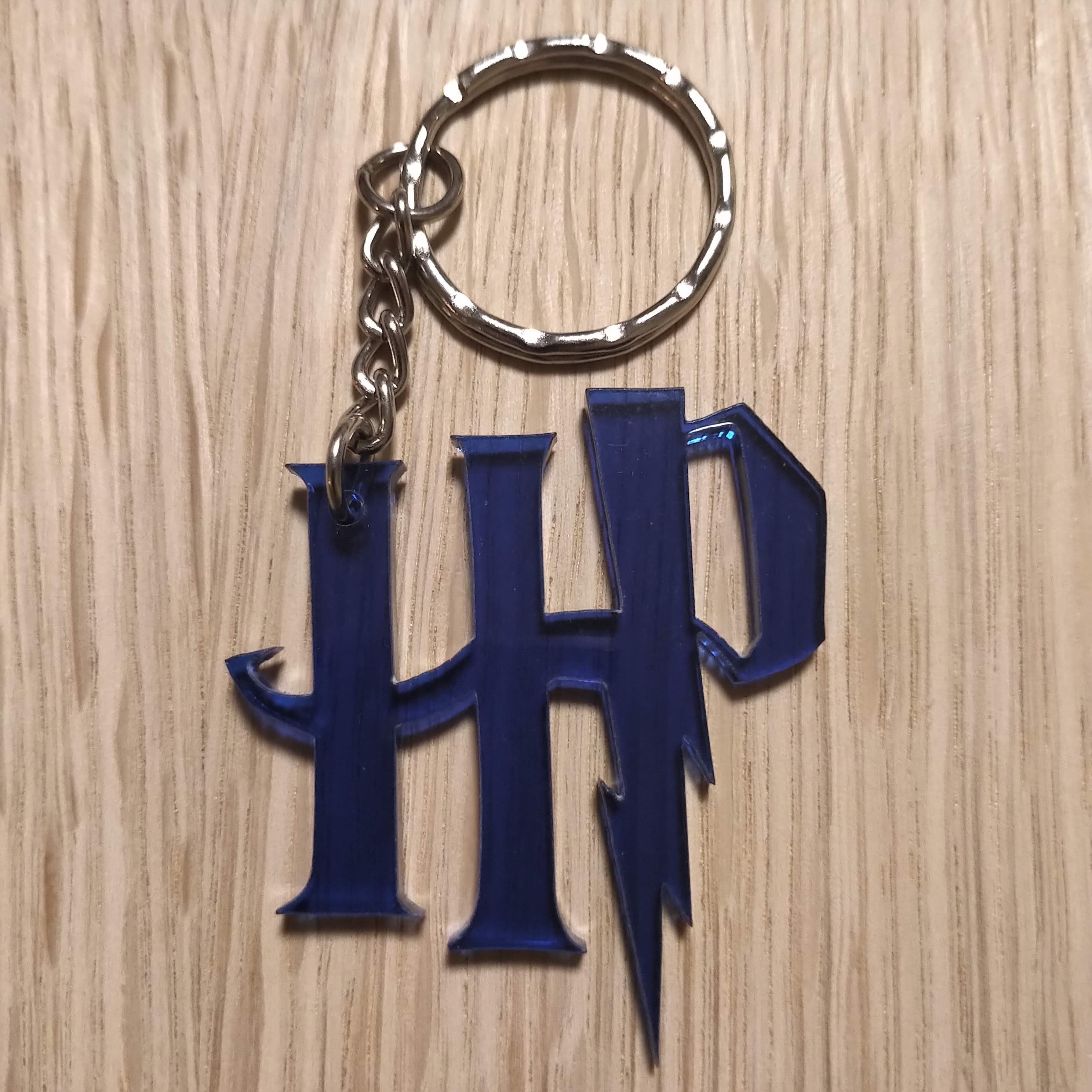 Lasercut acrylic keyring keychain. initials