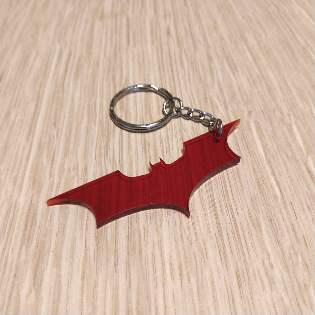 Lasercut acrylic keyring keychain. Batman