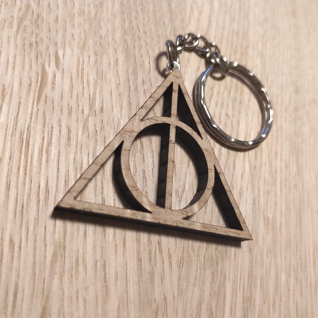 Lasercut wooden keyring keychain. Wizard horcrux