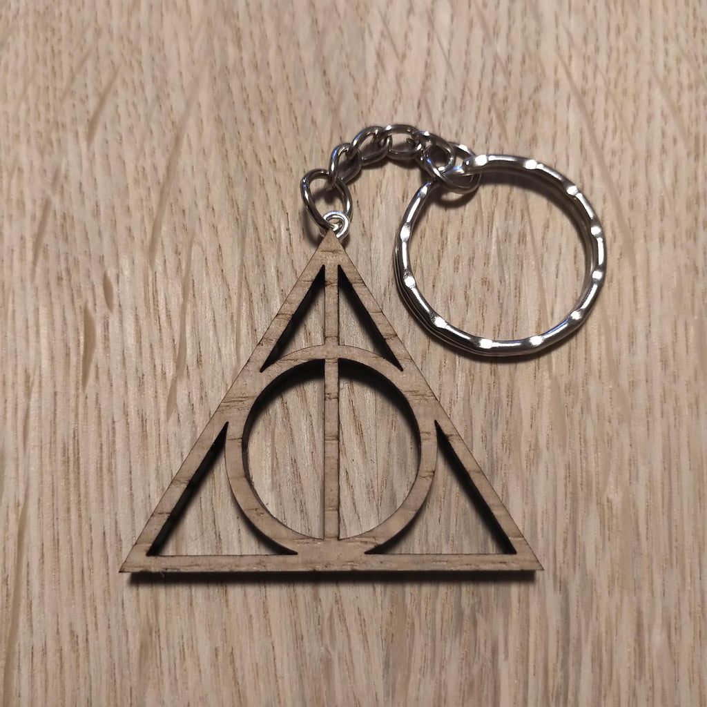 Lasercut wooden keyring keychain. Wizard horcrux