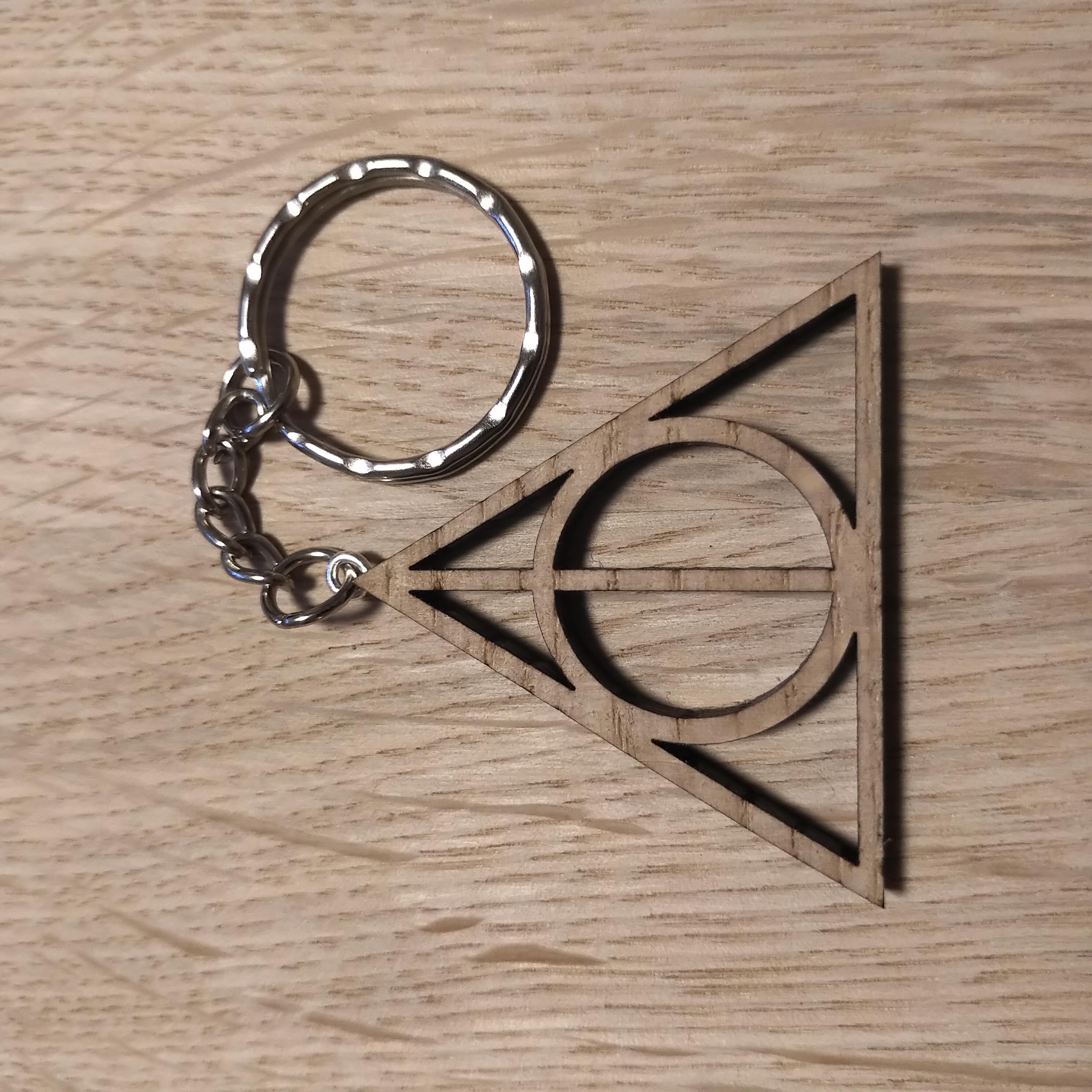 Lasercut wooden keyring keychain. Wizard horcrux