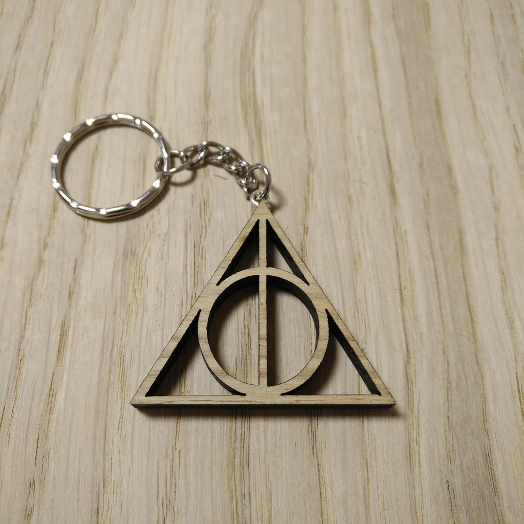 Lasercut wooden keyring keychain. Wizard horcrux